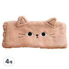 엠케이존 와이드 고양이 세안 헤어밴드, 핑크, 4개