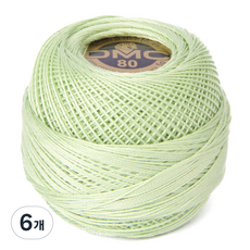 DMC 19號線 80編織刺繡蕾絲線, 369, 6個