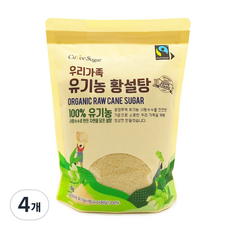 우리가족 유기농 황설탕, 1kg, 4개