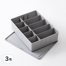 스타 다용도 칸막이 정리함 혼합 23.7cm, 07 그레이, 3개