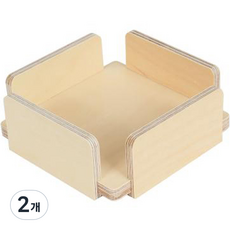 morning glory 5000 비움 木製便條盒, 2個, 米色