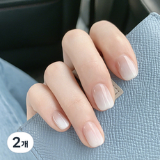 바르나 네일팁 오벌 스퀘어, N-216 그라데이션 웨딩, 2개