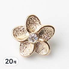 英倫風鈕扣 11mm, 金色, 20個