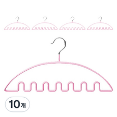 몰투유 논슬립 어깨뿔방지 다용도 옷걸이, 핑크, 10개