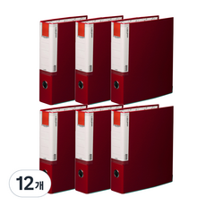 A4 合紙 D型環 5公分 活頁夾 3孔 BR937, 紅色, 12個