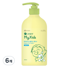 GREEN FINGER 綠手指 My Kids Plus孩童溫和清潔沐浴露 桃子香, 6瓶, 500ml