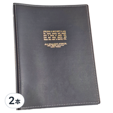 Raymay 藤井 30孔 PVC製資料夾 A4, 黑色, 2本