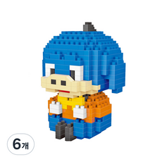 엘노 나노블럭 블루 돼지코 당나귀 296LN, 혼합색상, 6개
