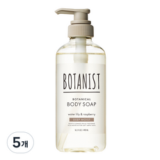 보타니스트 딥모이스트 보타니컬 바디워시 워터릴리 라즈베리향 본품, 5개, 490ml