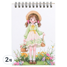 All Like 便攜式素描本 100g x 40頁, A6, 2個