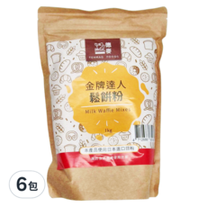 德麥食品 金牌達人鬆餅粉, 1kg, 6包