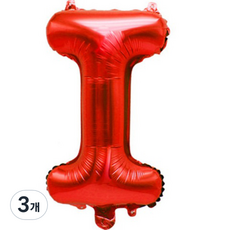 Pang Party 字母氣球 I 40cm, 紅色, 3個