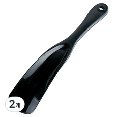 휴대용 미니 플라스틱 짧은 신발 주걱 13.5g, 블랙, 2개