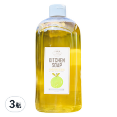 CARRY ON GARDEN 川涌果園 柑橘廚房清潔劑 大大瓶, 3瓶, 1L