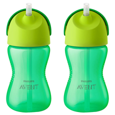 PHILIPS 飛利浦 AVENT 新安怡 Bendy吸管學習杯 300ml, 綠色, 2個