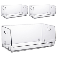 多用途收納盒, 3個, 透明