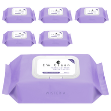 I'm Clean Dryer 床單織物柔軟劑紫藤香味, 80張, 6個