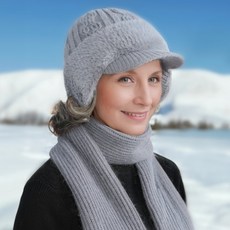 Kipopo 寒冬保暖滑雪板滑雪防寒帽, 淺灰色, 1個