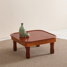 Jo-eun Sesang 南原鑲嵌正橢圓形飯桌, 棗紅色