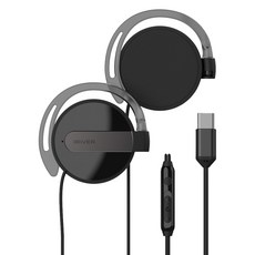 아이리버 유선 C타입 귀걸이형 헤드폰, IEH-10C, 블랙