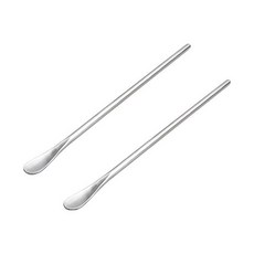 KALDIN 纖長吧叉匙 家庭調酒長攪拌棒 26cm, 銀色, 2個
