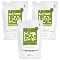 NATURE LOVE MERE 嬰幼兒餐具洗潔精補充包, 500ml, 3包