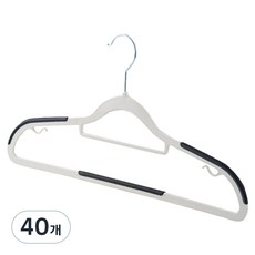 제이밀 고리회전 논슬립 옷걸이, 블랙, 40개