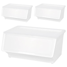 livinbox 家用整理箱 MHB-46 46L, 白色, 3個