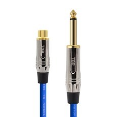 HDtop 韓國製 RCA母 TO 5.5單聲道公 連接線 40m, 金屬藍, 1個, HT-TP4025