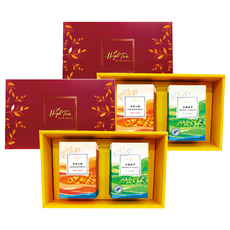 High Tea 伂橙 莊園茶禮盒, 2個, 琉璃晶翠-雲嶺高山綠茶 + 琥珀金韻-春摘大吉嶺茶