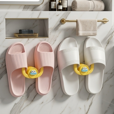 블랙조인 무타공 슬리퍼 걸이 욕실화 거치대, 노랑, 12개