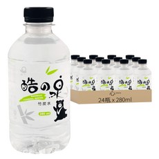 心一 酷之泉竹炭純水, 280ml, 24瓶