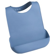 투투안 실리콘 성인 방수 식사 앞치마 턱받이, 블루, 1개