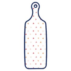 Roem Design 藍色版雙面砧板 粉紅水蜜桃, 杏黃色三角圖案, 1個