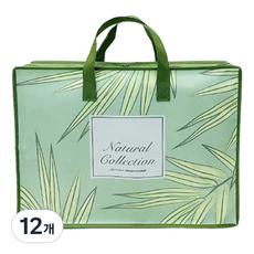 마켓감성 부직포 핸드백 지퍼 백, 안나 그린, 12개