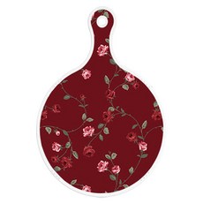 Roem Design 雙面圓形上菜砧板 玫瑰紅色, 什錦蘋果, 1個