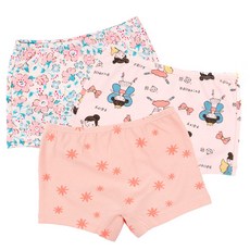 Maykids 女童款印花棉質彈力四角內褲 3件組