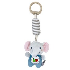 Ocean Baby 微笑動物嬰兒床鈴 大耳粉象 嬰兒玩具 床掛 寶寶安撫 睡眠好物, 1個