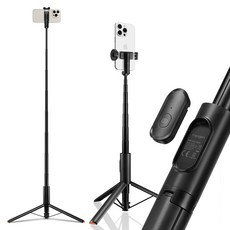 슈피겐 원터치 삼각대 셀카봉 145cm, 블랙, 1개, S541W