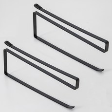 깨비다 클립형 키친타올 걸이, 블랙, 2개