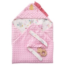 奇哥 豆趣包巾 + 手搖鈴禮盒, 粉色, 1盒