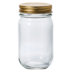 ADERIA GLASS 石塚硝子 金蓋收納罐, 140ml, 1個