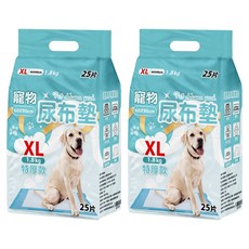 咪咪購物 寵物尿布墊 特厚款, 25片, 2包