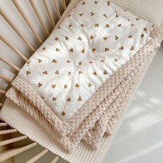 Bebehome 居家生活 柔軟親膚顆粒安撫毯 加厚款, 點點小熊