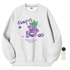 벤힛 남녀공용 GRAPES 코튼 스웨트셔츠 맨투맨