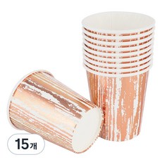 메탈릭 파티컵 빈티지 로즈골드 240ml, 10개입, 15개