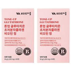 Vitamin Village Tone-up 穀胱甘肽超低分子膠原蛋白生物素 90 克, 90顆, 2盒