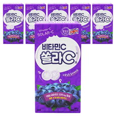 고려은단 쏠라C정 블루베리맛 비타민C 160g, 80정, 6개