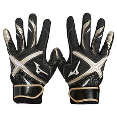 미즈노 1EJEA10409 배팅장갑, 검정/금색, 1개