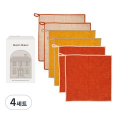 Lambs Home 深層清潔超細纖維廚房抹布 焦糖沙色 2入 + 摩卡棕色 2入 + 牛奶米色 2入 組, 4套